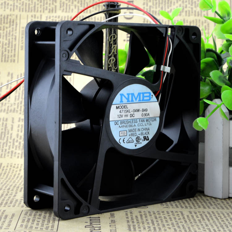 NMB 4715KL-04W-B49 12038 12cm 12V0.9A 双滚珠 大风量 风扇
