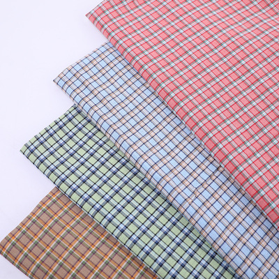 The new spot cotton Dyed lattice Fabric College wind uniform Dress pajamas Fabric