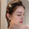 Metal crab pin, hair accessory, brand hairgrip, retro bangs, hairpins, simple and elegant design, internet celebrity