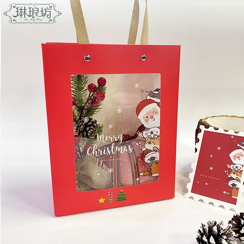 Mini Escritorio de Navidad árbol de flores de regalo caja de regalo de decoración pequeño objeto Campana de cono de pino seta decoración de hojas de pino