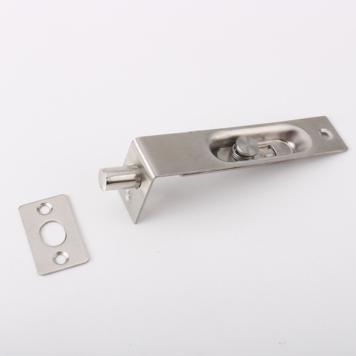 Concealed latch stainless steel latch thickened double-open anti-theft door fire door concealed hidden door latch