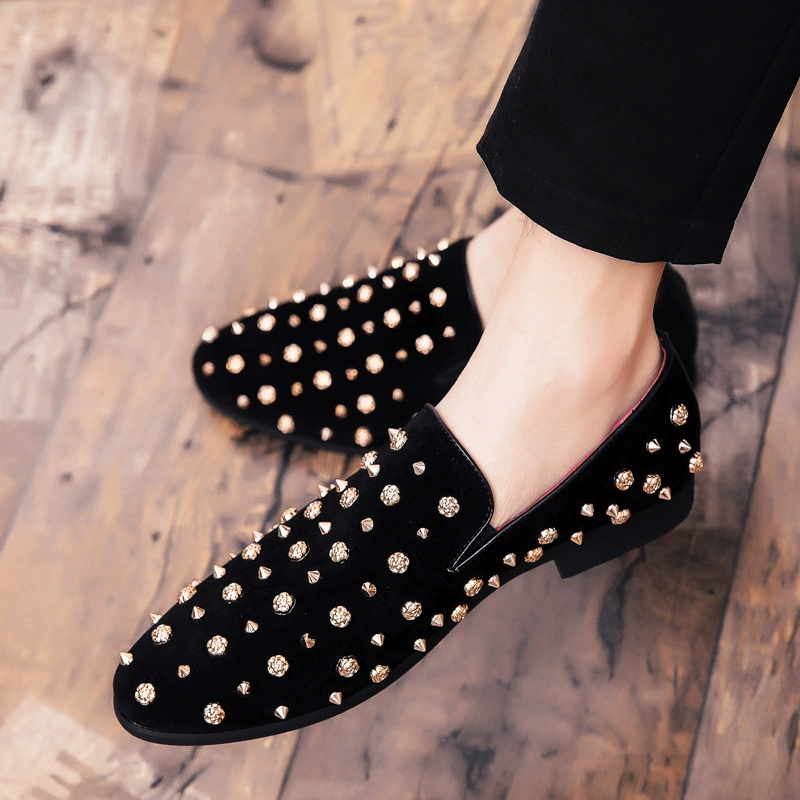 2021 Весна и осень больших размеров Новая Корейская версия мужской обуви для стопы, остроносые туфли со стразами для ночного клуба, Мужская обувь для стилиста