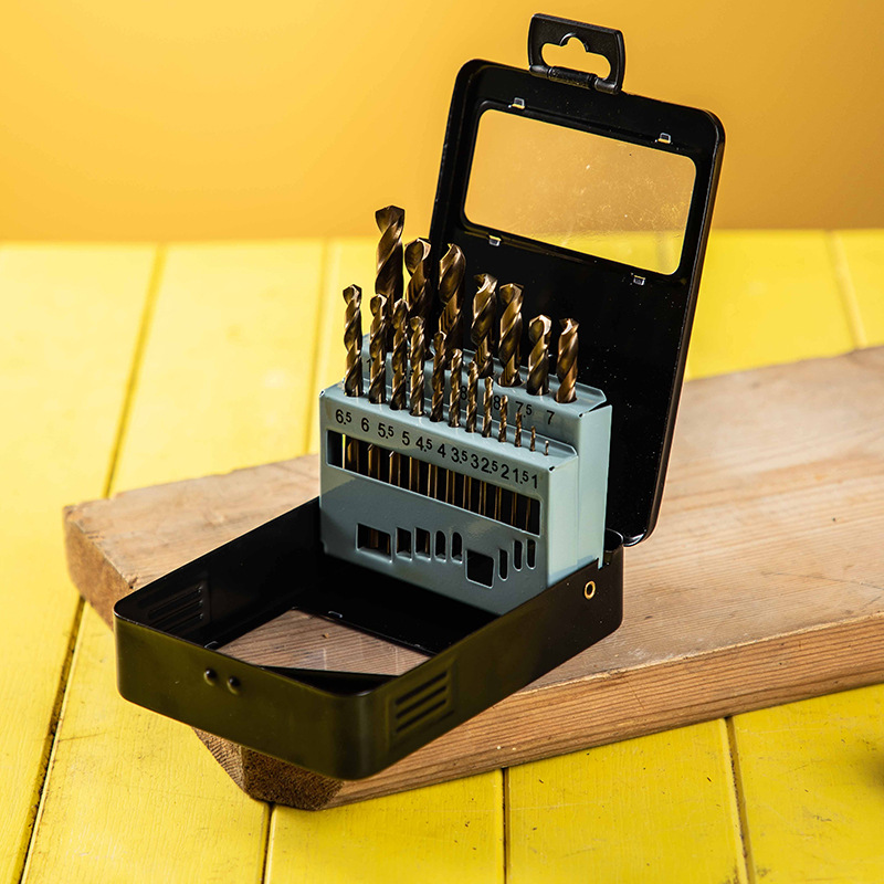 Deli DL18019 twist drill electric drill impact drill combination metal drilling twist drill 19-piece set 1-10mm