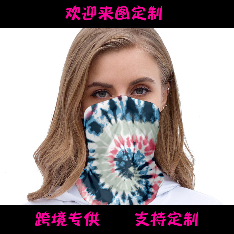 Manufactor outdoors Riding Magic scarf Sunscreen Collar tie-dyed multi-function dustproof motion Scarf Silk Mask