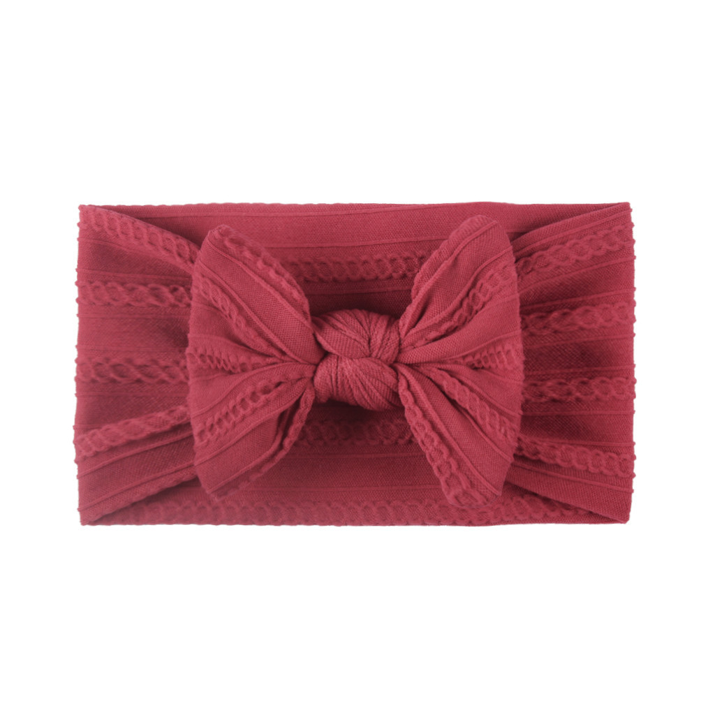 Fashion Solid Color Bow Knot Cloth Hair Band display picture 6