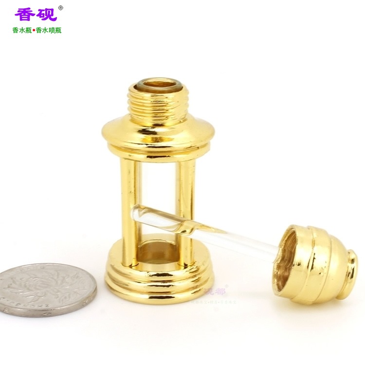 香砚3ml金色四柱款香水瓶摆件2.jpg