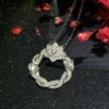 Three dimensional necklace, European style, silver 925 sample