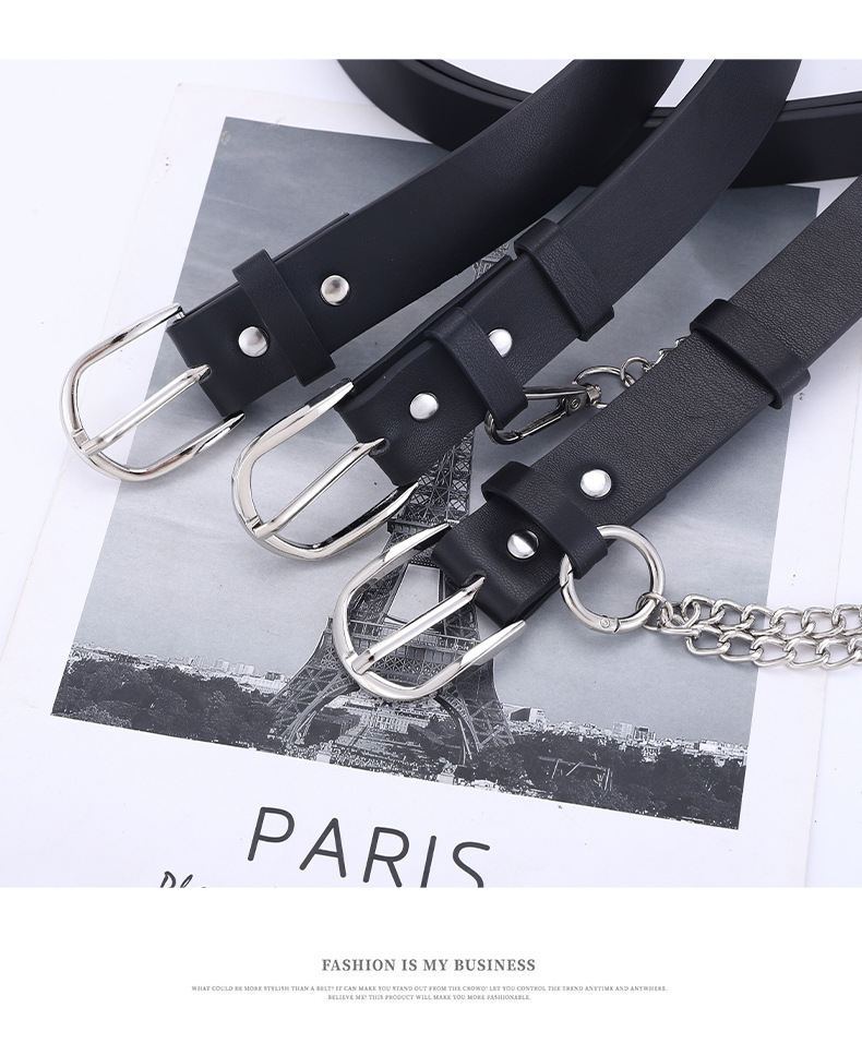 New Punk Style Belt Ladies Fashion Chain Decoration Trend With Jeans Belt Wholesale Nihaojewelry display picture 7