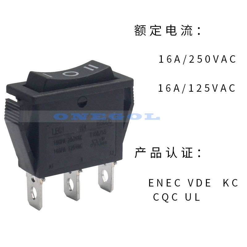 Прямоугольный дорожный клавишный переключатель с подсветкой, 250V