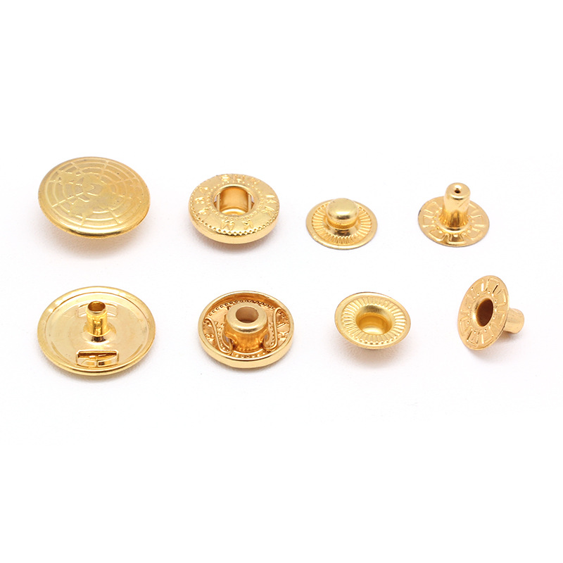 纯铜环保白镍831#外套大衣夹克用金属广东金四合扣 按扣