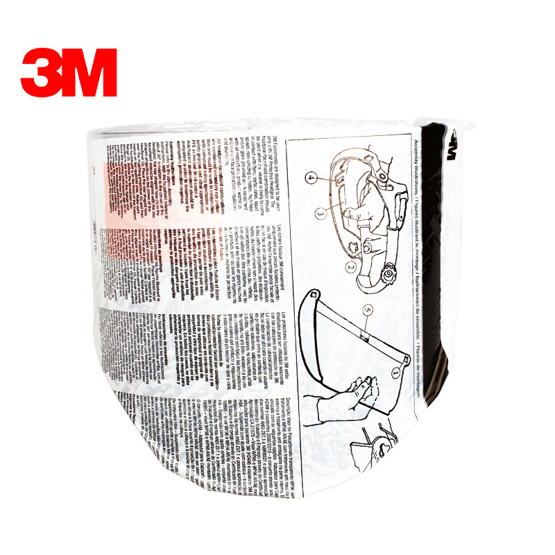 3m82700 pantalla de la cara protectora anti-impacto anti-Splash máscara transparente anti-químico ácido y álcali resistente