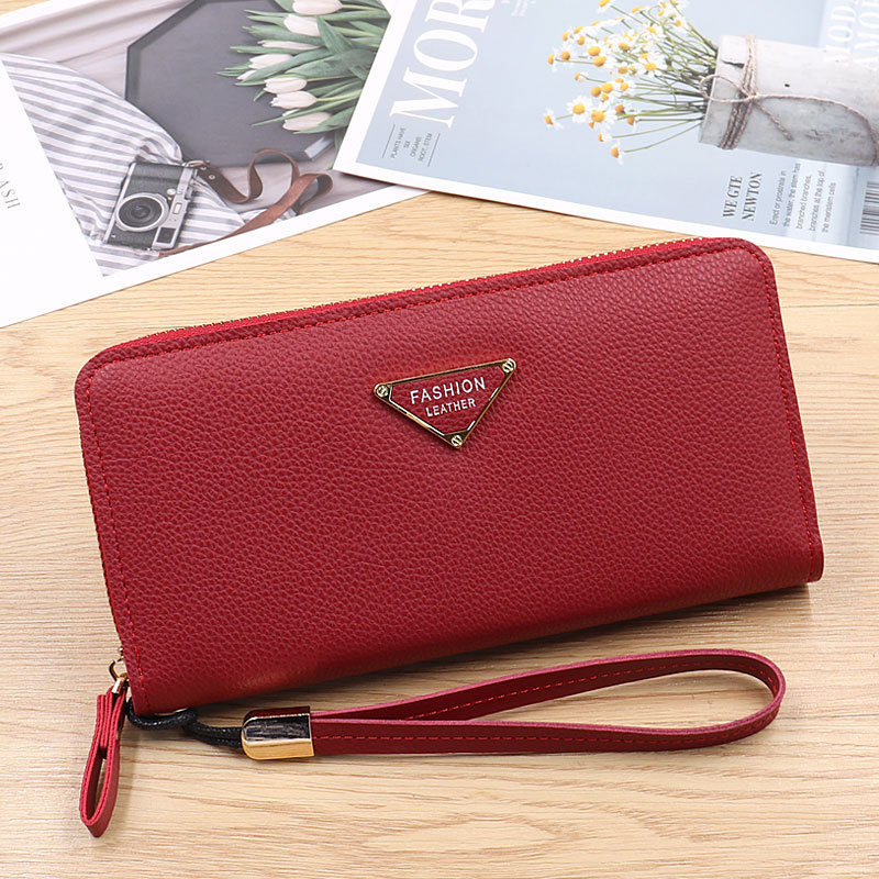 2022 new pattern Korean Edition lady wallet have more cash than can be accounted for zipper High-capacity Wallet Litchi clutch bag Manufactor