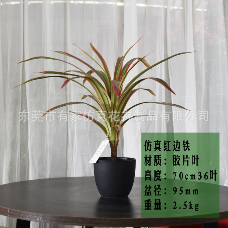 Decoración suave para árbol de hierro de sangre de dragón artificial Nórdico madera brasileña falsa decoración de maceta artificial planta tropical paisaje paisajismo