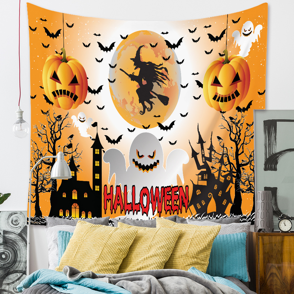 Halloween Room Wall Decoration Background Cloth Fabric Painting Tapestry Wholesale Nihaojewelry display picture 52