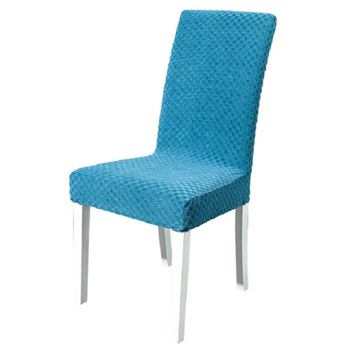 New Style 3D Square Embroidered Universal Chair Cover with Solid Color Knit Pattern Elastic Thick Chair Cover for Hotels and Homes