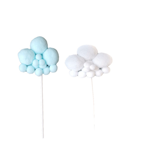 Cake decoration plug-in small fresh and soft cute large and small cloud three-dimensional cloud plug-in card manufacturer wholesale