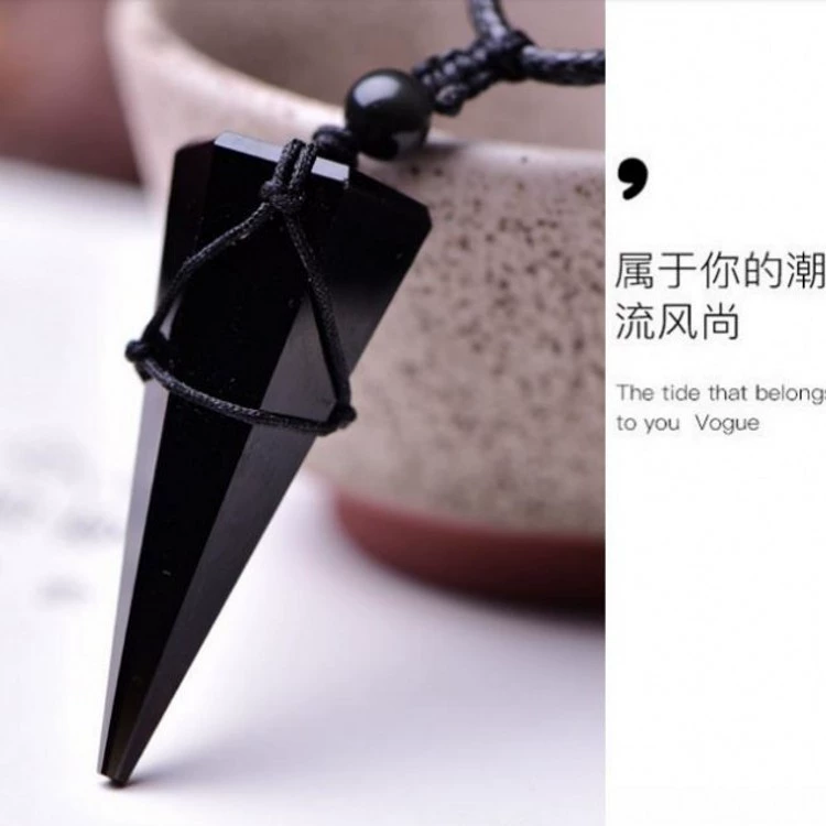 Natural water, crystal, pendant, sweater for beloved, long necklace, fashionable organic accessory