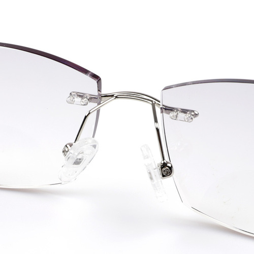 Anti-blue light radiation, near and far dual-focus, high-definition, stylish, lightweight, frameless, unisex reading glasses 2866