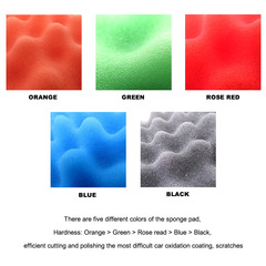Automotive polishing sponge 3-inch 7-piece set, car detailing cleaning waxes and polishes, car wash sponge