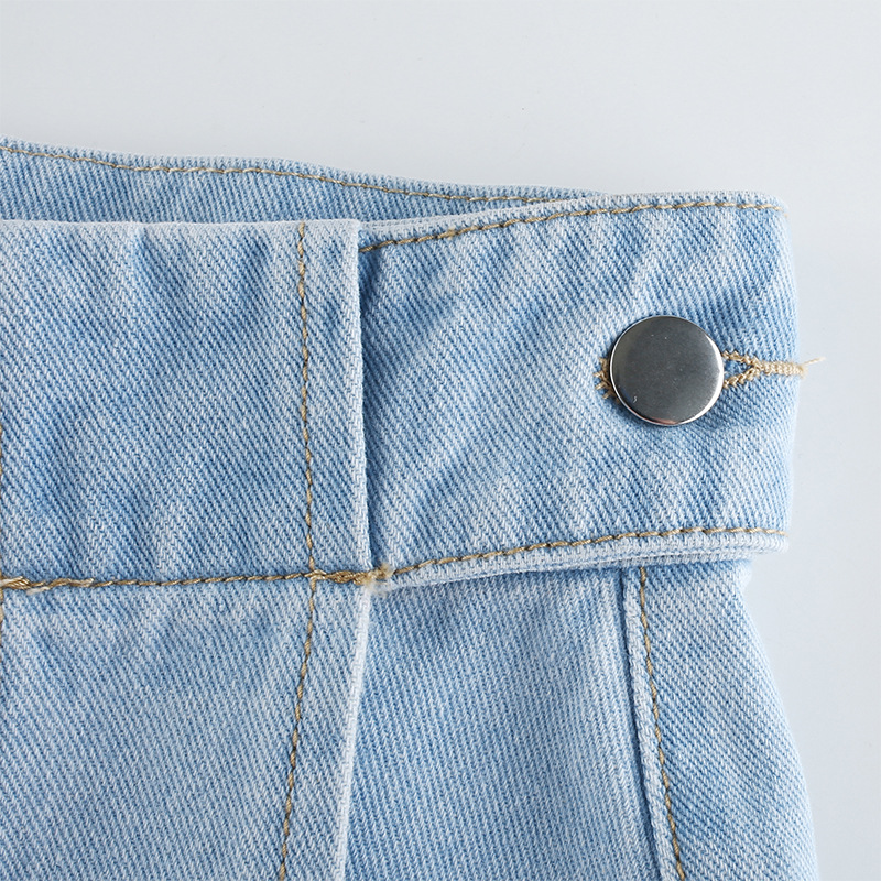 2020 Summer new arrival fashion detachable design high waist hollow jeans for women vintage style Casual pants loose trousers