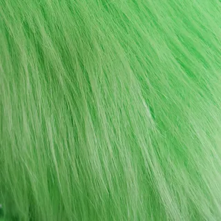 绿色长毛假发 海派人造毛皮 阻燃原料 厂家直供