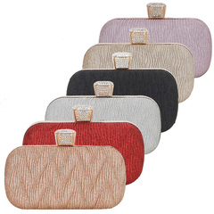 2023新款跨境晚宴包女褶皺宴會包禮服旗袍手拿包單肩斜挎包晚裝包