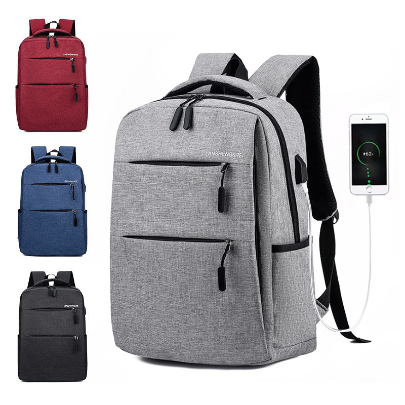2021 nueva moda mochila de computadora de negocios USB multifunción de gran capacidad mochila de viaje de nylon de impresión