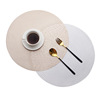 Rural casual wheat ears dining cushion hotel restaurant restaurant round solid solid color coat anti -scalding insulation plate pad PVC table cushion