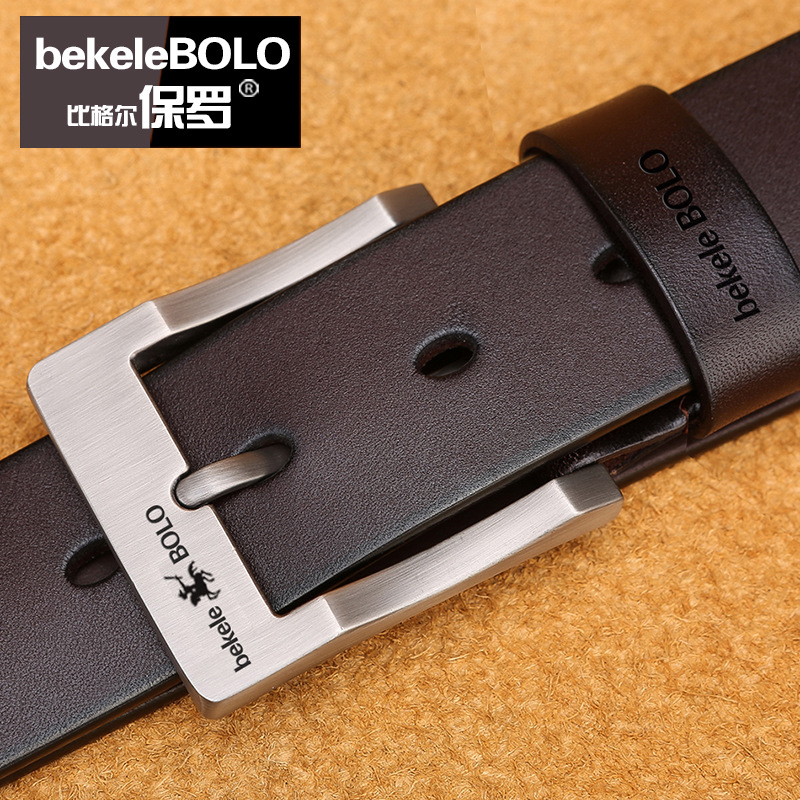 2020 venta directa de fábrica Cinturón de cuero genuino para hombres Guangzhou fábrica de cuero de vaca Cinturón de hebilla para hombres cinturón de entrega de una pieza