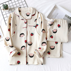 New Fall/Winter Air-Layer Nursing Outfits: Plus-Size Loungewear Set, Dual-Purpose Cotton Padded Postpartum Wear, and Breastfeeding Sleepwear