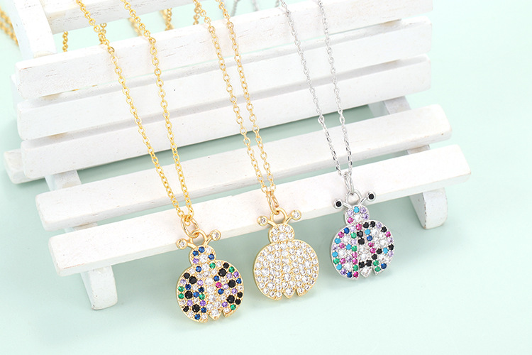 8g Weight Necklace Classification Fashion Insect Beetle Insect Pendant Copper Necklace