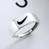 Brand ring suitable for men and women for beloved, silver 925 sample, simple and elegant design