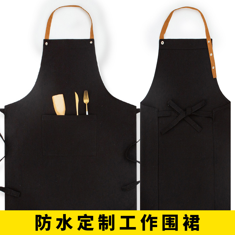 Delantal cocina casera lindo estilo japonés impermeable a prueba de aceite imprimible ropa de trabajo abrigo de moda de estilo coreano de las mujeres para adultos