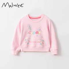 malwee girls sweatshirt new style fashionable baby children's autumn bottoming shirt trendy European and American children's clothing drop shipping
