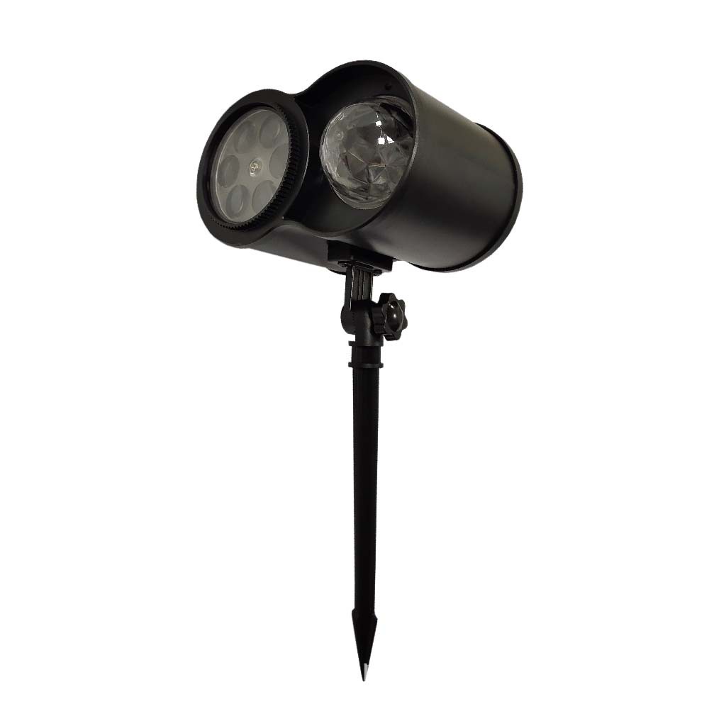 雪花投影双筒水纹图案跨境欧美户外室内万圣雪花菲林灯草坪圣诞灯