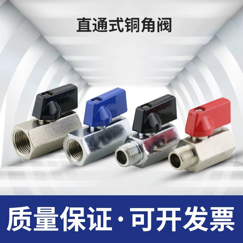 Миниатюрный шаровой кран 1/2, 1/4, 3/8, 1/4 NPT с внутренней и наружной резьбой, двойная внутренняя резьба, латунный шестигранный клапан, пневматическое управление.