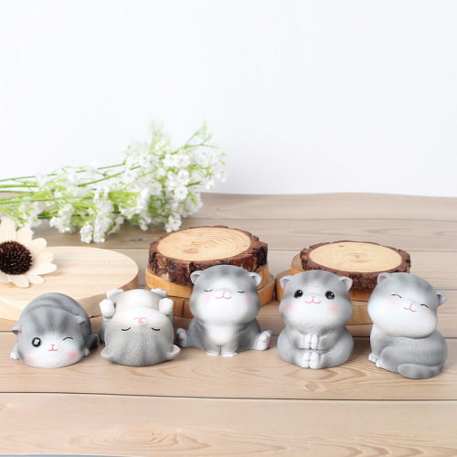 Cute Meow Nika Personalized Cute Cat Ornament Girly Heart Cake Decoration Creative Home Ornament Car Ornament