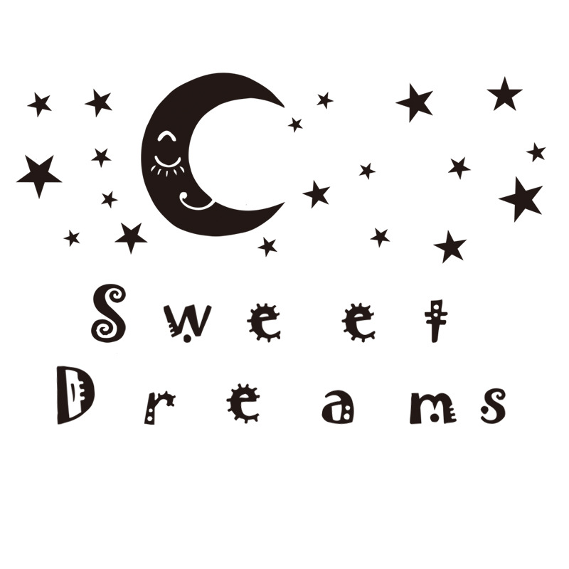 Creative  English Proverbs Star Moon Wall Stickers display picture 7