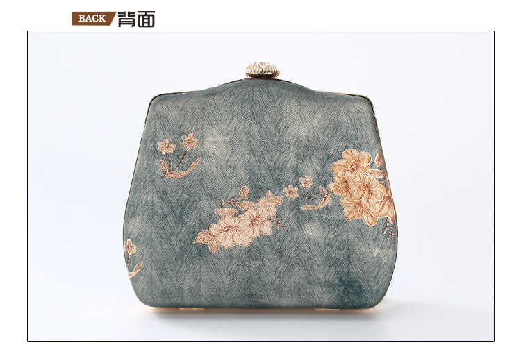 Dinner Bag New Chinese Style Handmade Ethnic Silk Evening Bag display picture 4