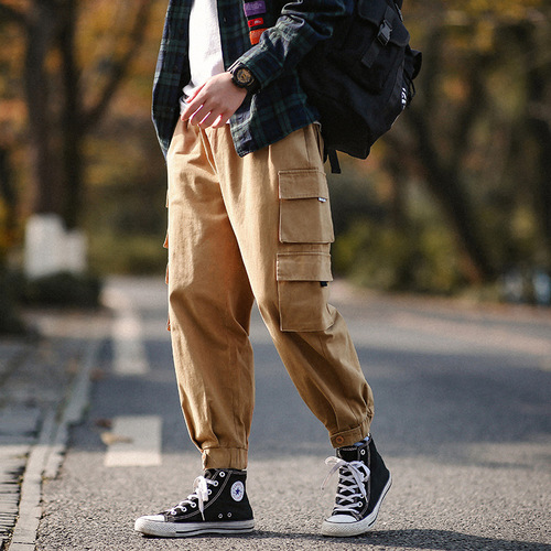 Fall Season Jogger Work Pants for Men, Plus-Size Casual Trousers — Baggy Straight-Leg Jeans in Korean Style, Perfect for Every Body