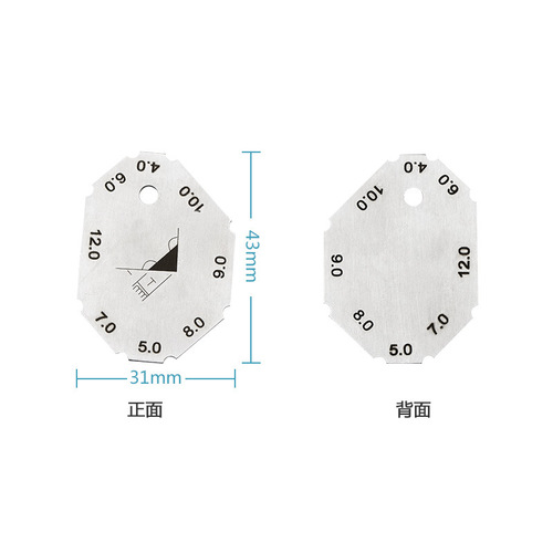 Two piece gauge, right angle weld gauge, fillet weld gauge, weld inspection ruler, welding leg gauge, simple weld gauge wholesale