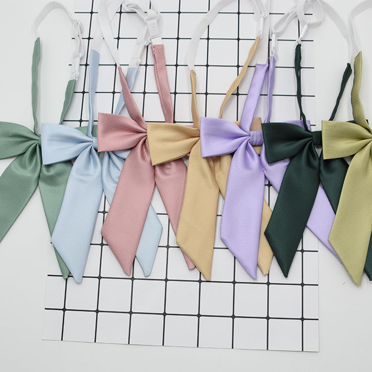 魔方格斜角长柄领结女士纯色领花韩版潮水手服JK制服领结厂家直销|ms