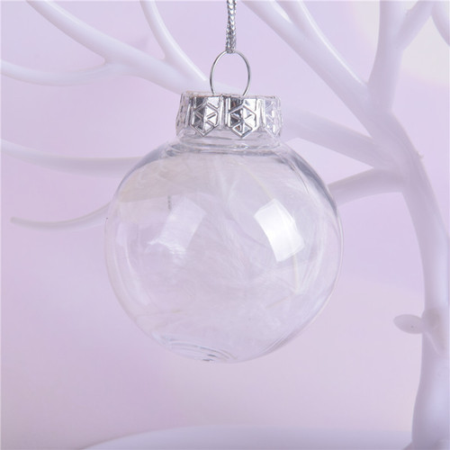 Manufacturer wholesale Christmas transparent ball plastic ball hollow ball holiday decoration gift creative acrylic badminton drop ball