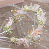 Children's headband for bride, hair accessory suitable for photo sessions, flowered