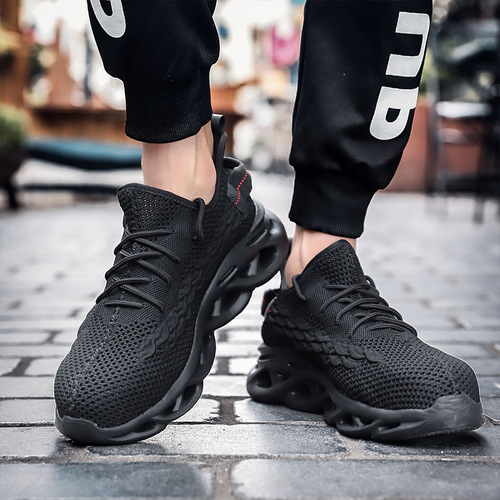 Cross-border new Jiefu labor protection shoes summer fly-knit breathable steel toe anti-smash and puncture-proof insulating safety work shoes