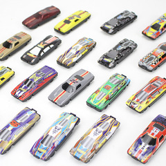 Metal Sheet Inertia Car Alloy Slide Toy Mini Racing Car Model, 50 Count Boxed