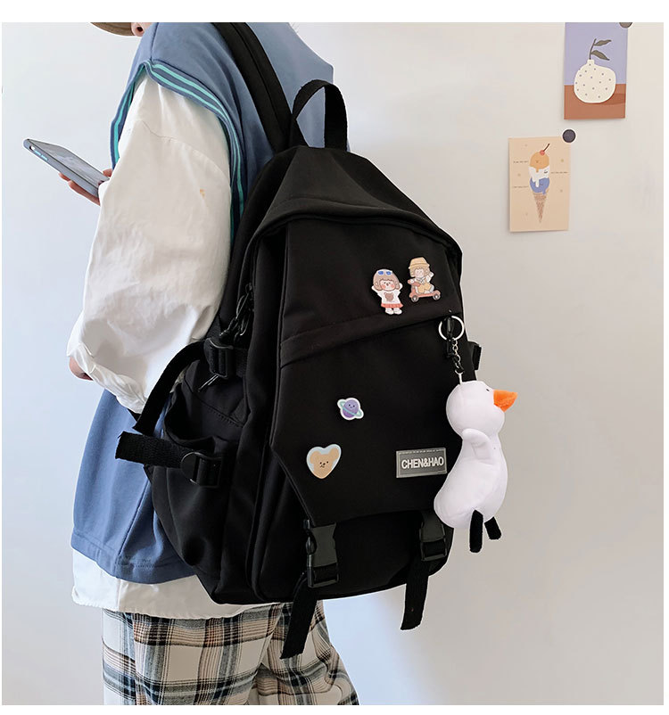 Backpack 2020 New Korean Style High School Junior High School Student Schoolbag Female Large Capacity Couple Travel Backpack Male display picture 51