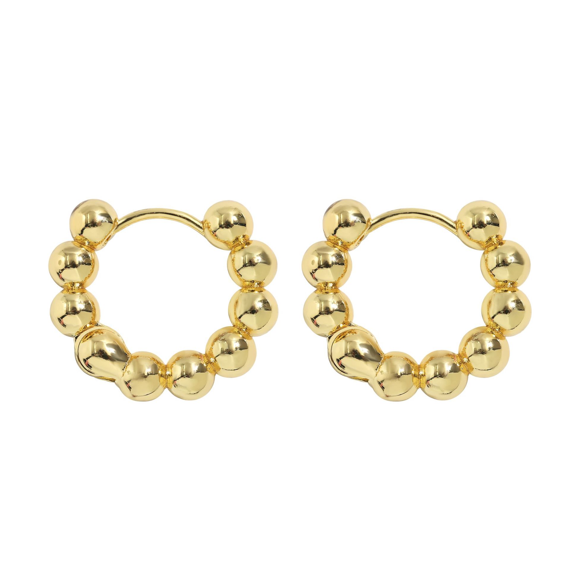 Retro Einfache Kupfer Gold Kreis Ohrringe display picture 9