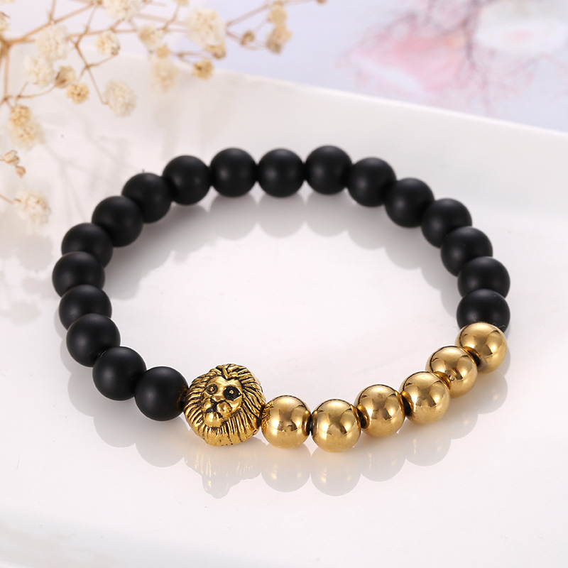 alloy lion head bead fashion bracelets jewelry wholesale Nihaojewelry