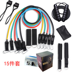 TPE 11-Piece Resistance Set with Markers: Multi-Functional Pull Ropes, Latex Resistance Bands, and Carabiner Hooks—Factory Supplier